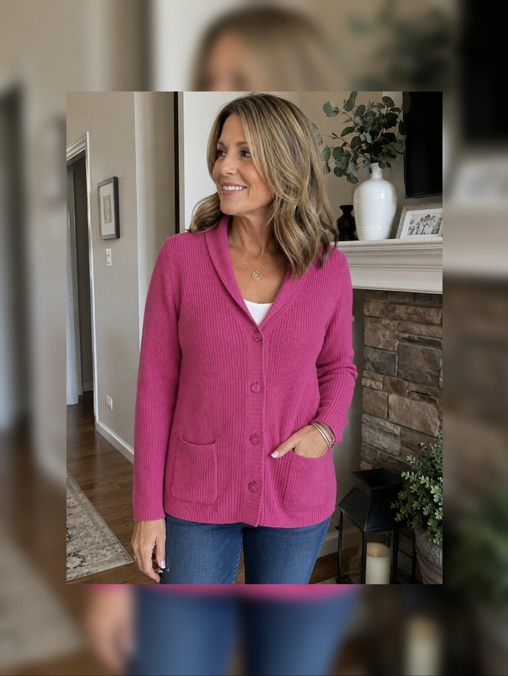 The Tog Shop Button Down Knit Cardigan M
